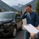 Aspen car accident total loss claim involving a damaged vehicle and mountain road