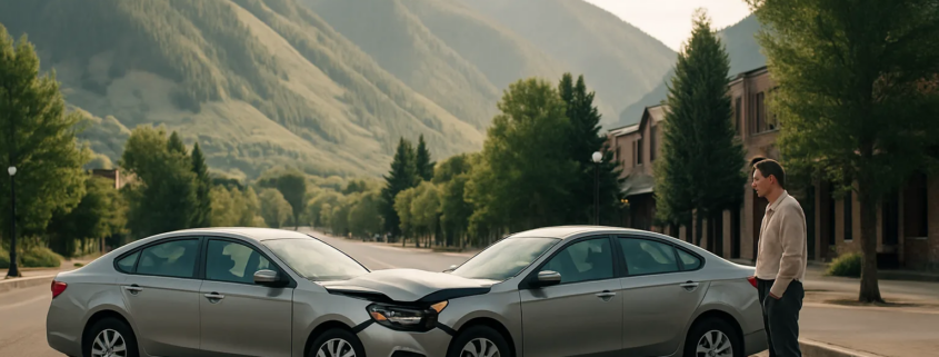 Aspen low-impact car accident injury claim scene with lightly damaged vehicles