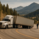Jackknife truck accident lawyer Denver investigating trailer dynamics on a Colorado mountain road