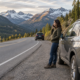 Aspen work-related car accident claim represented by vehicles stopped on a mountain road
