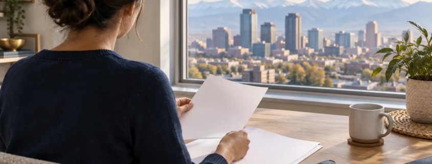 Denver car accident settlement tax questions reviewed at a home workspace
