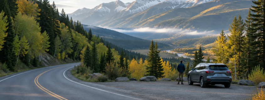 Aspen mountain road illustrating how driver fatigue may affect a Colorado car accident claim